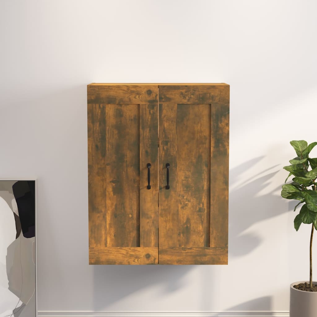 vægskab 69,5x32,5x90 cm røget egetræsfarve