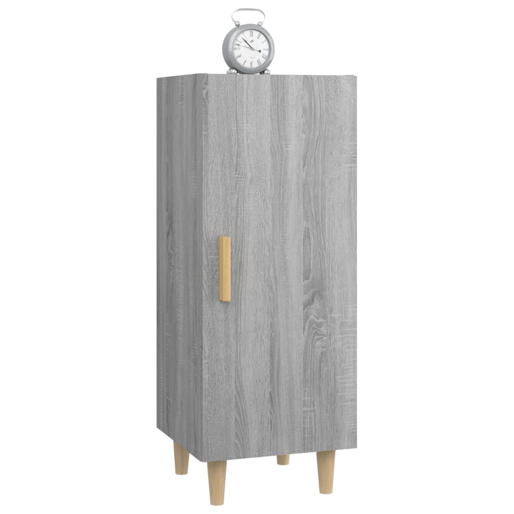 skænk 34,5x34x90 cm konstrueret træ grå sonoma-eg