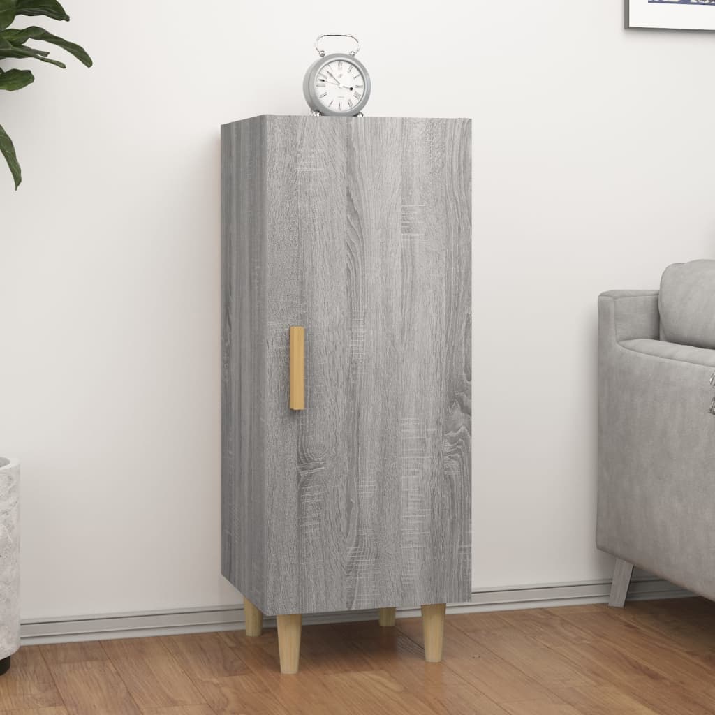 skænk 34,5x34x90 cm konstrueret træ grå sonoma-eg