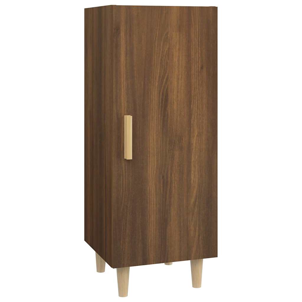 skænk 34,5x34x90 cm konstrueret træ brun egetræsfarve