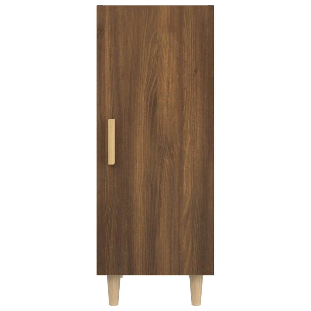 skænk 34,5x34x90 cm konstrueret træ brun egetræsfarve
