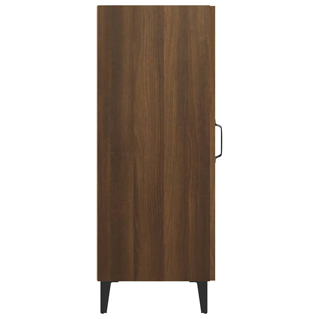 skænk 34,5x34x90 cm konstrueret træ brun egetræsfarve