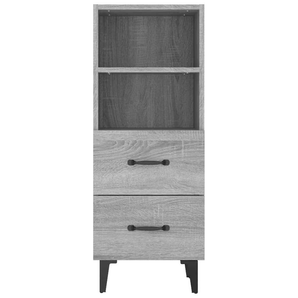 skænk 34,5x34x90 cm konstrueret træ grå sonoma-eg