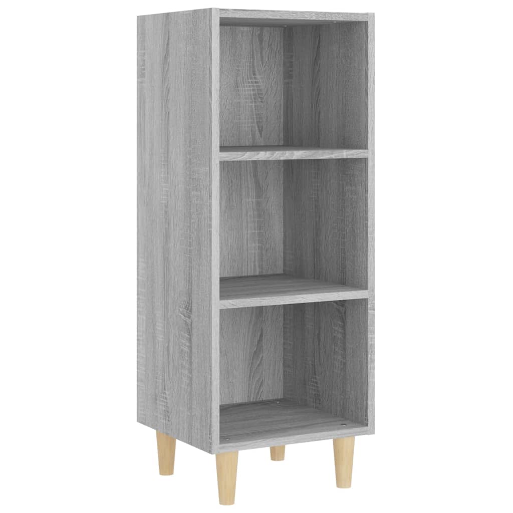 skænk 34,5x32,5x90 cm konstrueret træ grå sonoma-eg