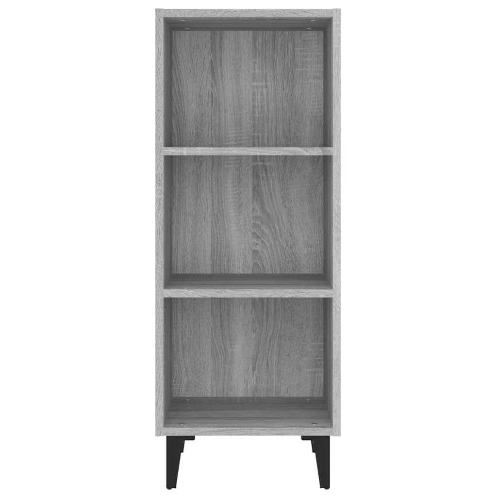 skænk 34,5x32,5x90 cm konstrueret træ grå sonoma-eg
