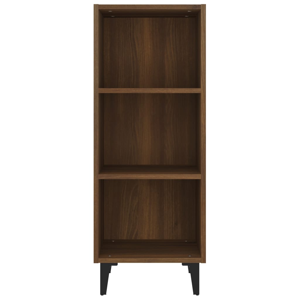 skænk 34,5x32,5x90 cm konstrueret træ brun egetræsfarve