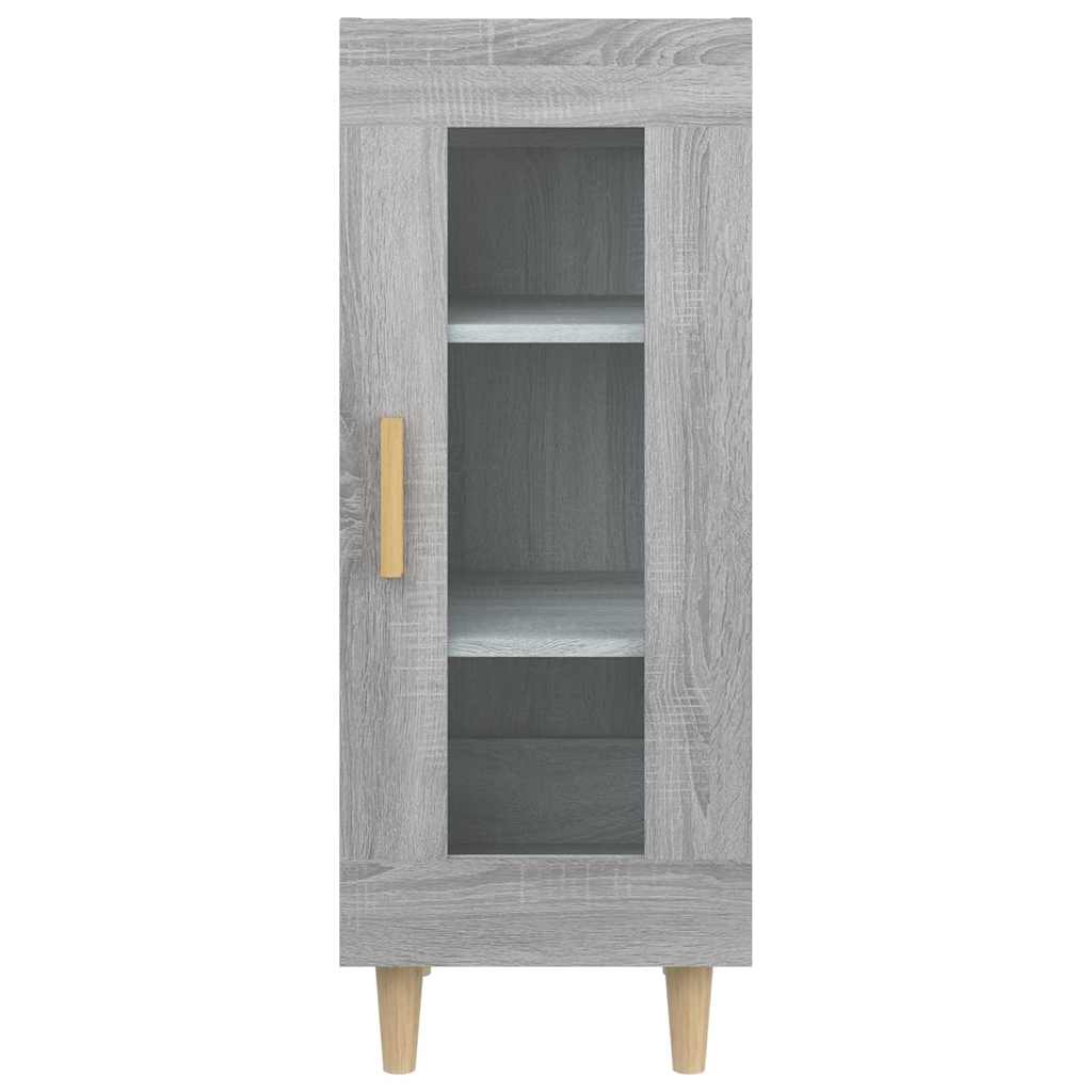 skænk 34,5x34x90 cm konstrueret træ grå sonoma-eg