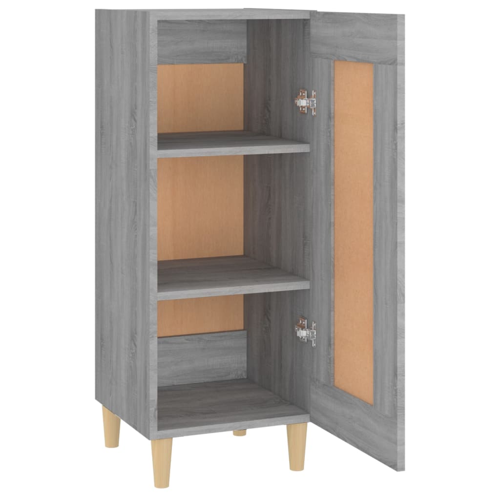 skænk 34,5x34x90 cm konstrueret træ grå sonoma-eg