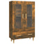 skab 70x31x115 cm konstrueret træ røget egetræsfarve