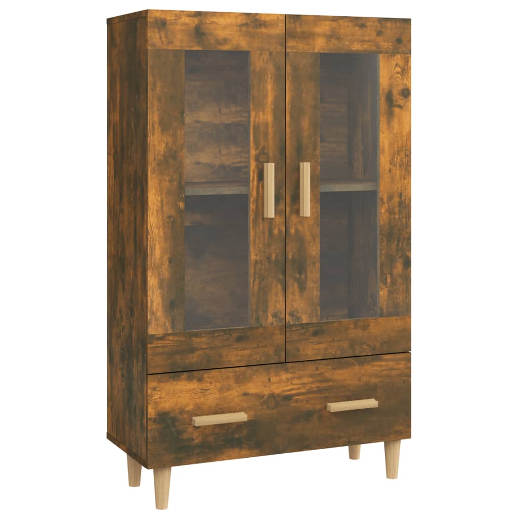 skab 70x31x115 cm konstrueret træ røget egetræsfarve