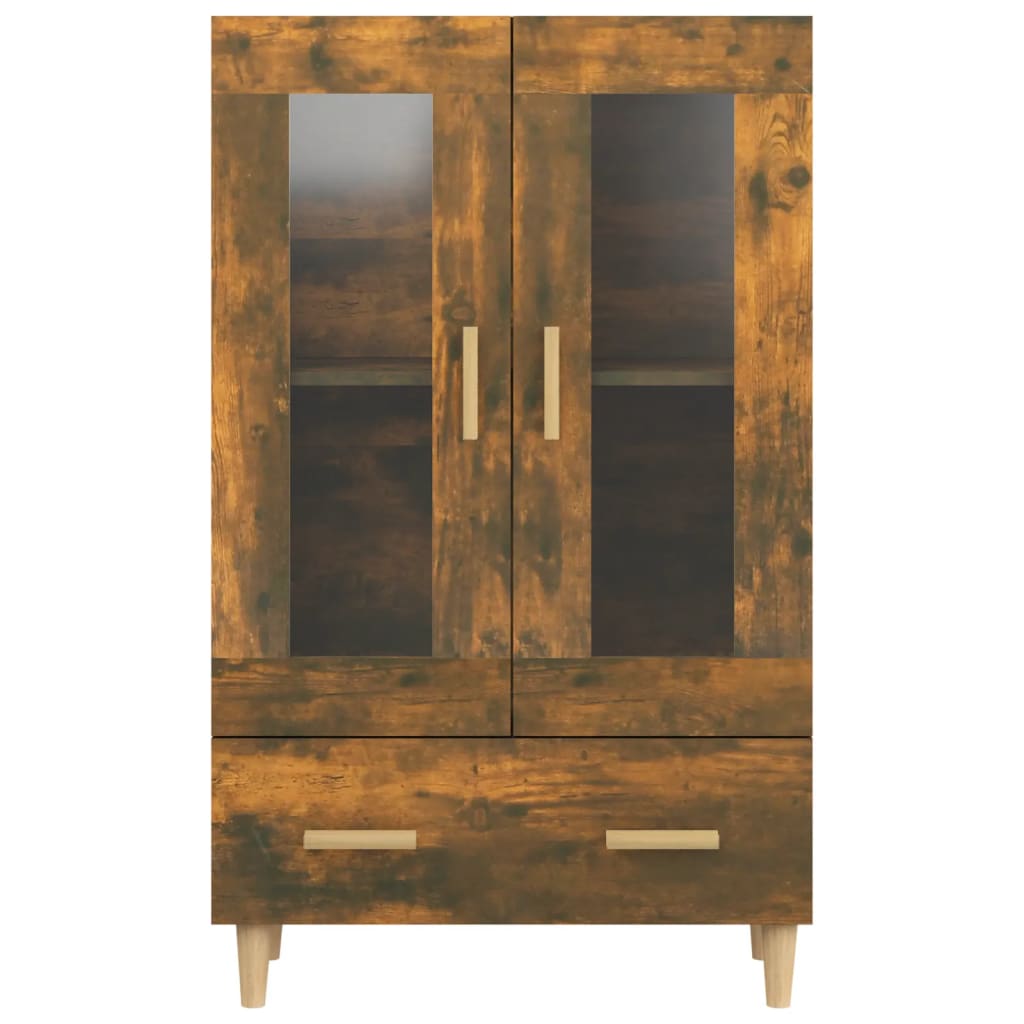 skab 70x31x115 cm konstrueret træ røget egetræsfarve