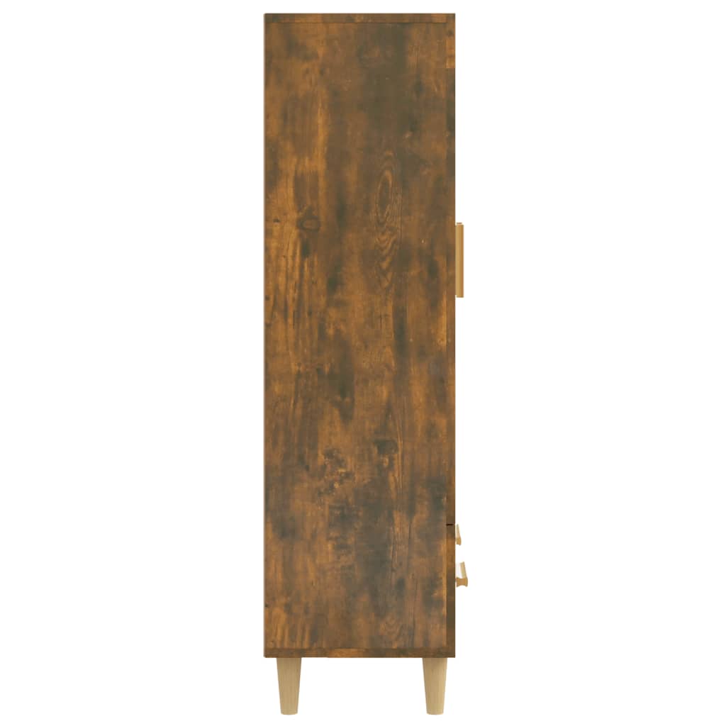 skab 70x31x115 cm konstrueret træ røget egetræsfarve