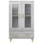 skab 70x31x115 cm konstrueret træ grå sonoma-eg