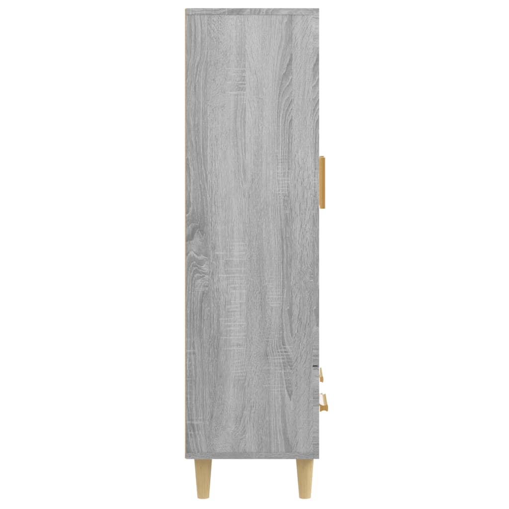 skab 70x31x115 cm konstrueret træ grå sonoma-eg