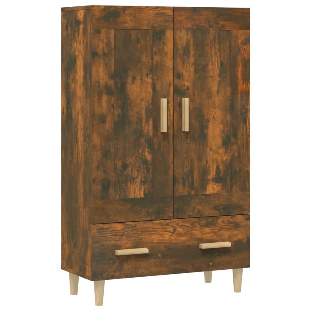 skab 70x31x115 cm konstrueret træ røget egetræsfarve