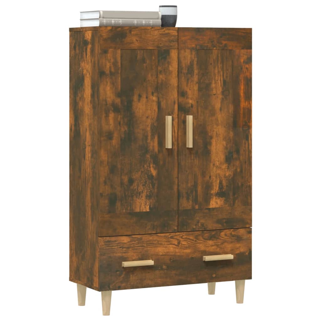 skab 70x31x115 cm konstrueret træ røget egetræsfarve