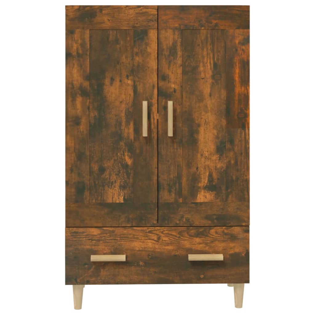 skab 70x31x115 cm konstrueret træ røget egetræsfarve