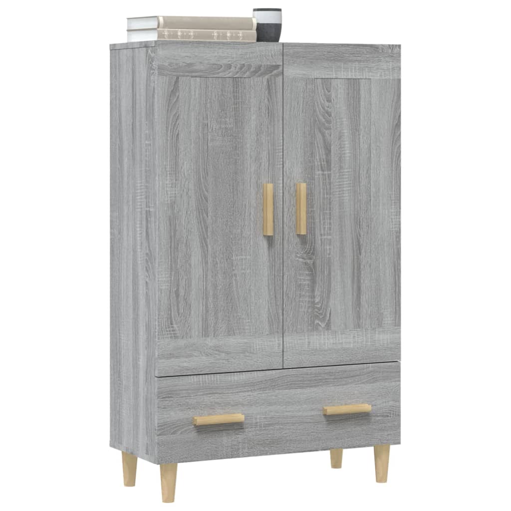 skab 70x31x115 cm konstrueret træ grå sonoma-eg
