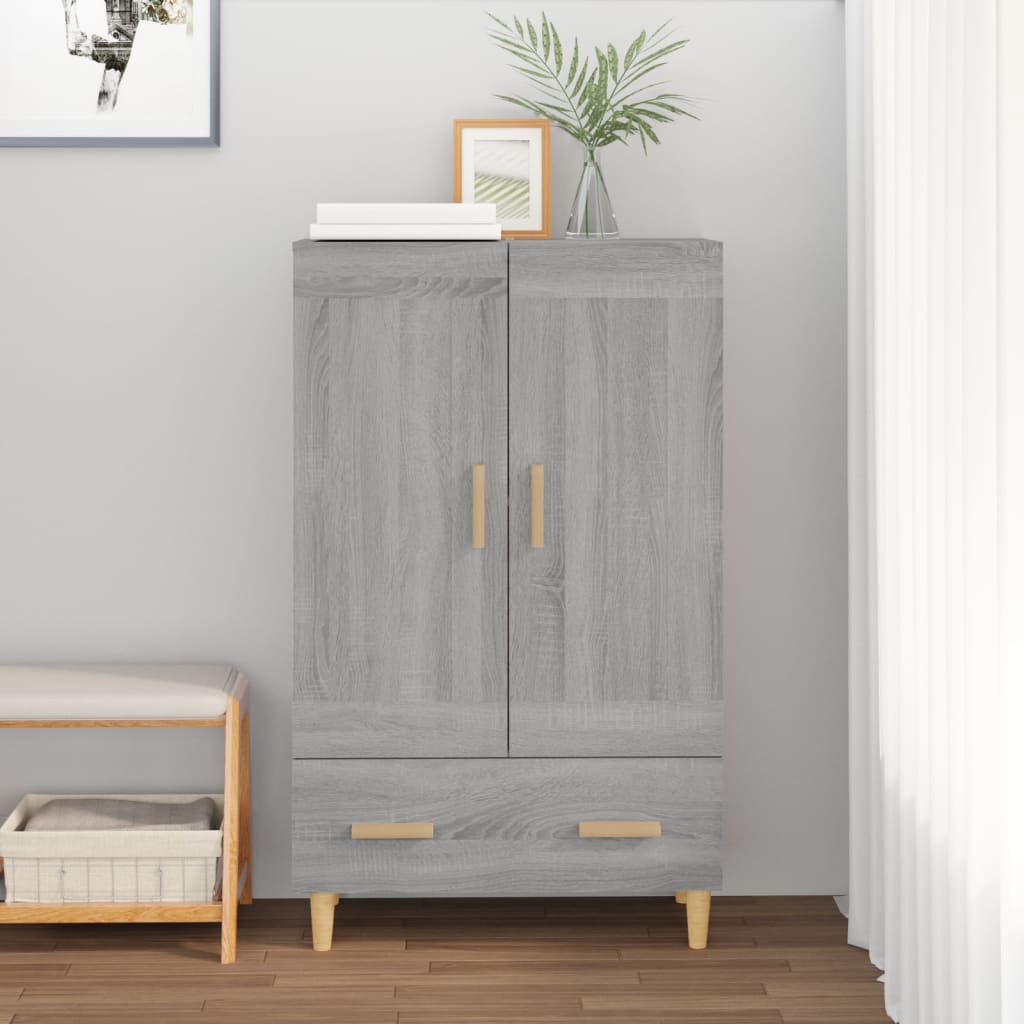 skab 70x31x115 cm konstrueret træ grå sonoma-eg