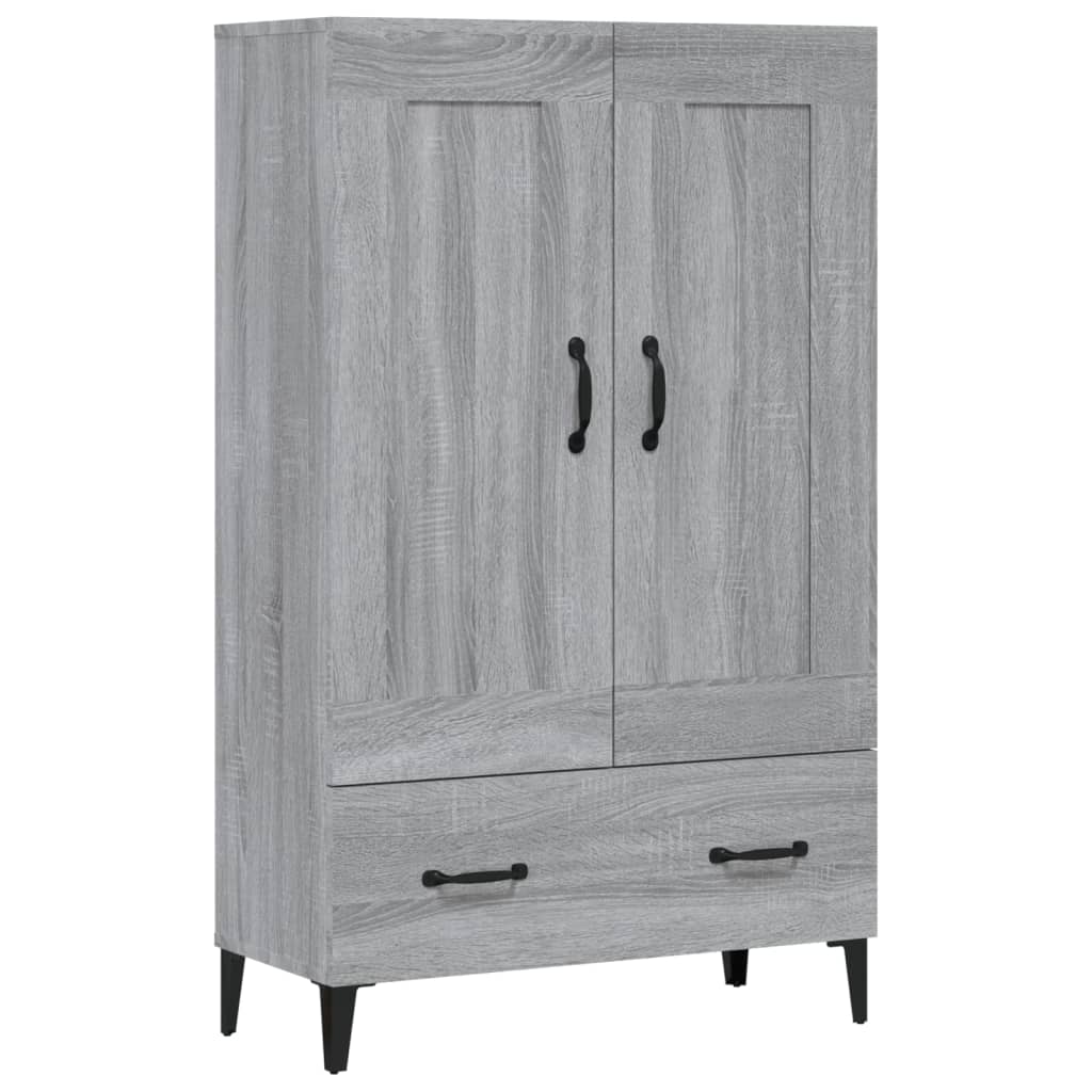 skab 70x31x115 cm konstrueret træ grå sonoma-eg