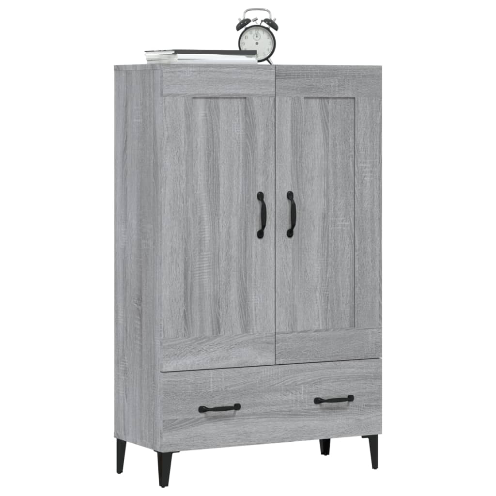 skab 70x31x115 cm konstrueret træ grå sonoma-eg