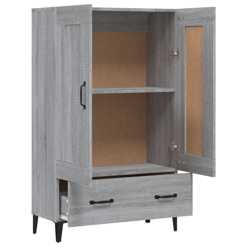 skab 70x31x115 cm konstrueret træ grå sonoma-eg