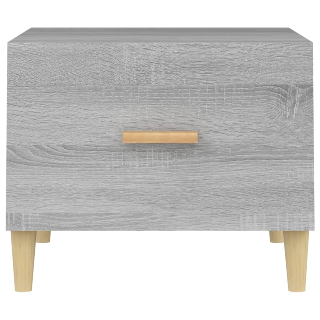 sofabord 50x50x40 cm konstrueret træ grå sonoma-eg