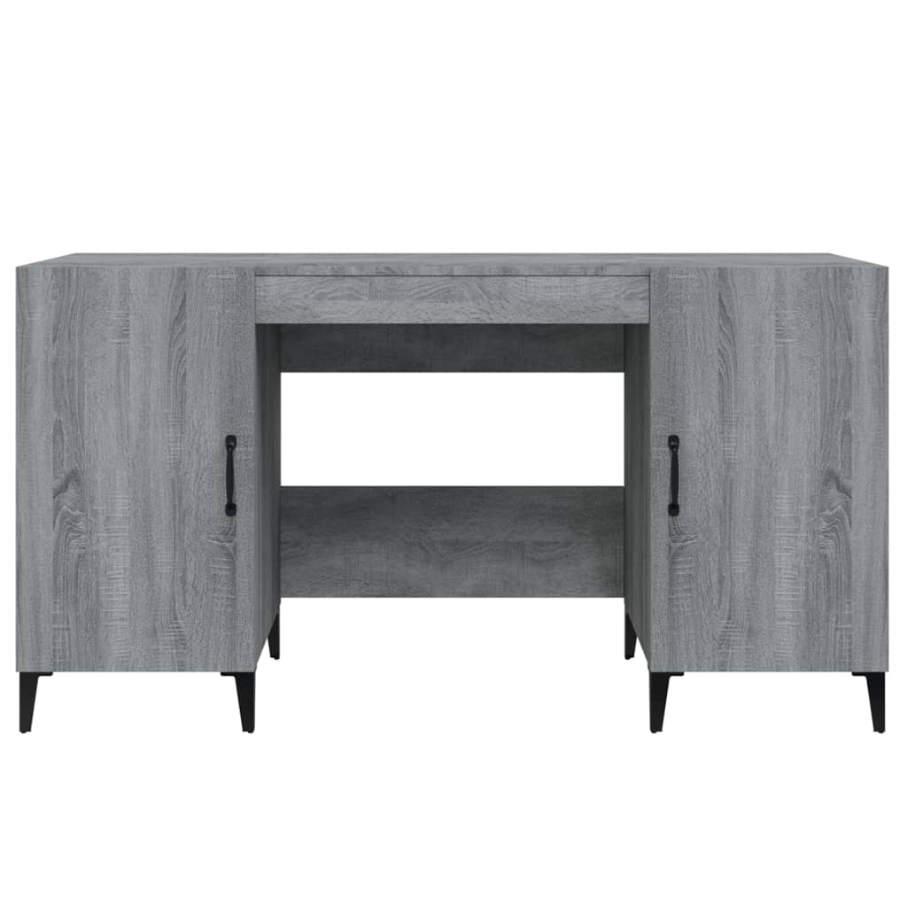 skrivebord 140x50x75 cm konstrueret træ grå sonoma-eg
