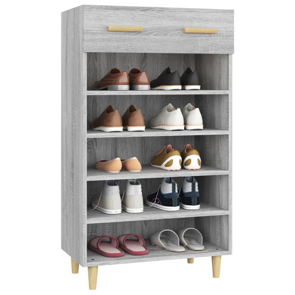 skoreol 60x35x105 cm konstrueret træ grå sonoma-eg