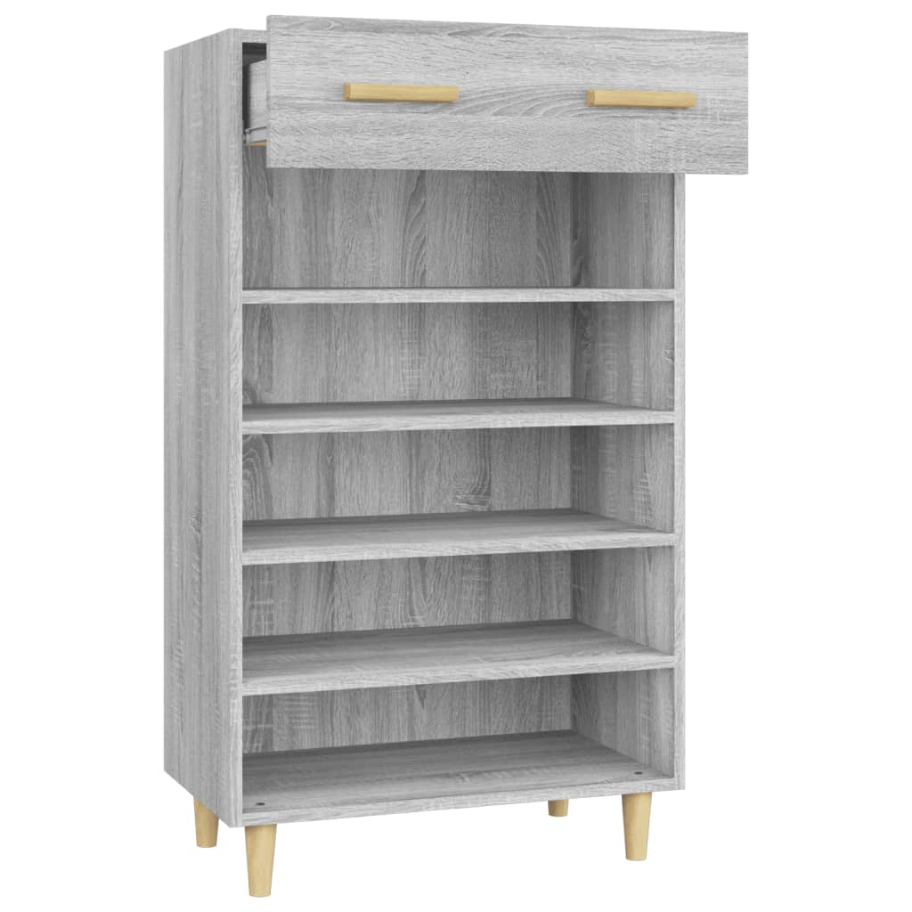 skoreol 60x35x105 cm konstrueret træ grå sonoma-eg