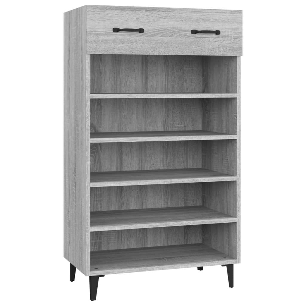 skoreol 60x35x105 cm konstrueret træ grå sonoma-eg
