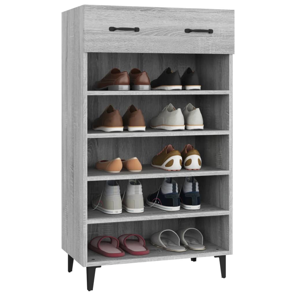 skoreol 60x35x105 cm konstrueret træ grå sonoma-eg