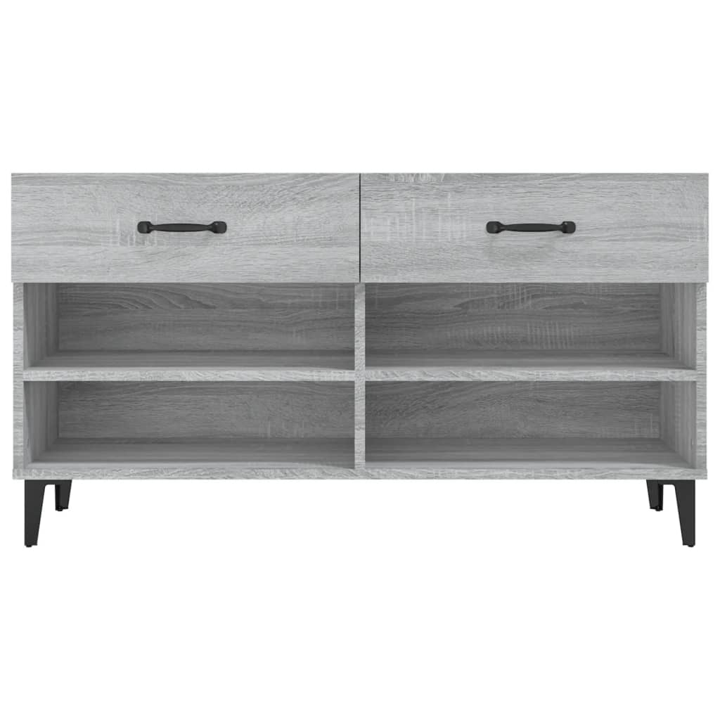 skoreol 102x35x55 cm konstrueret træ grå sonoma-eg