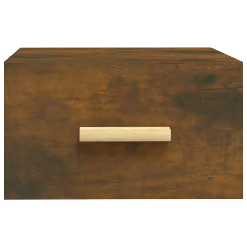 væghængt sengebord 35x35x20 cm røget egetræsfarve