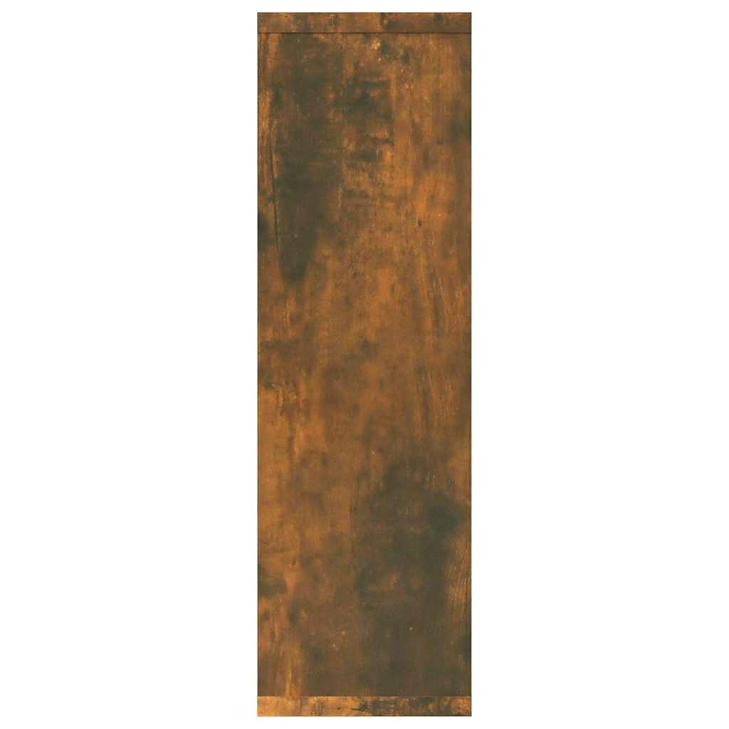 væghylde 85x16x52,5 cm konstrueret træ røget eg