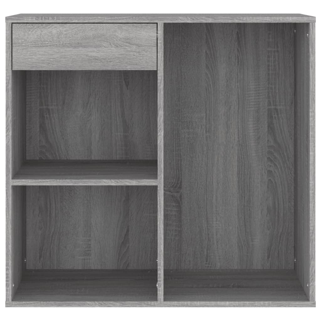 badeværelsesskab 80x40x75 cm konstrueret træ grå sonoma-eg