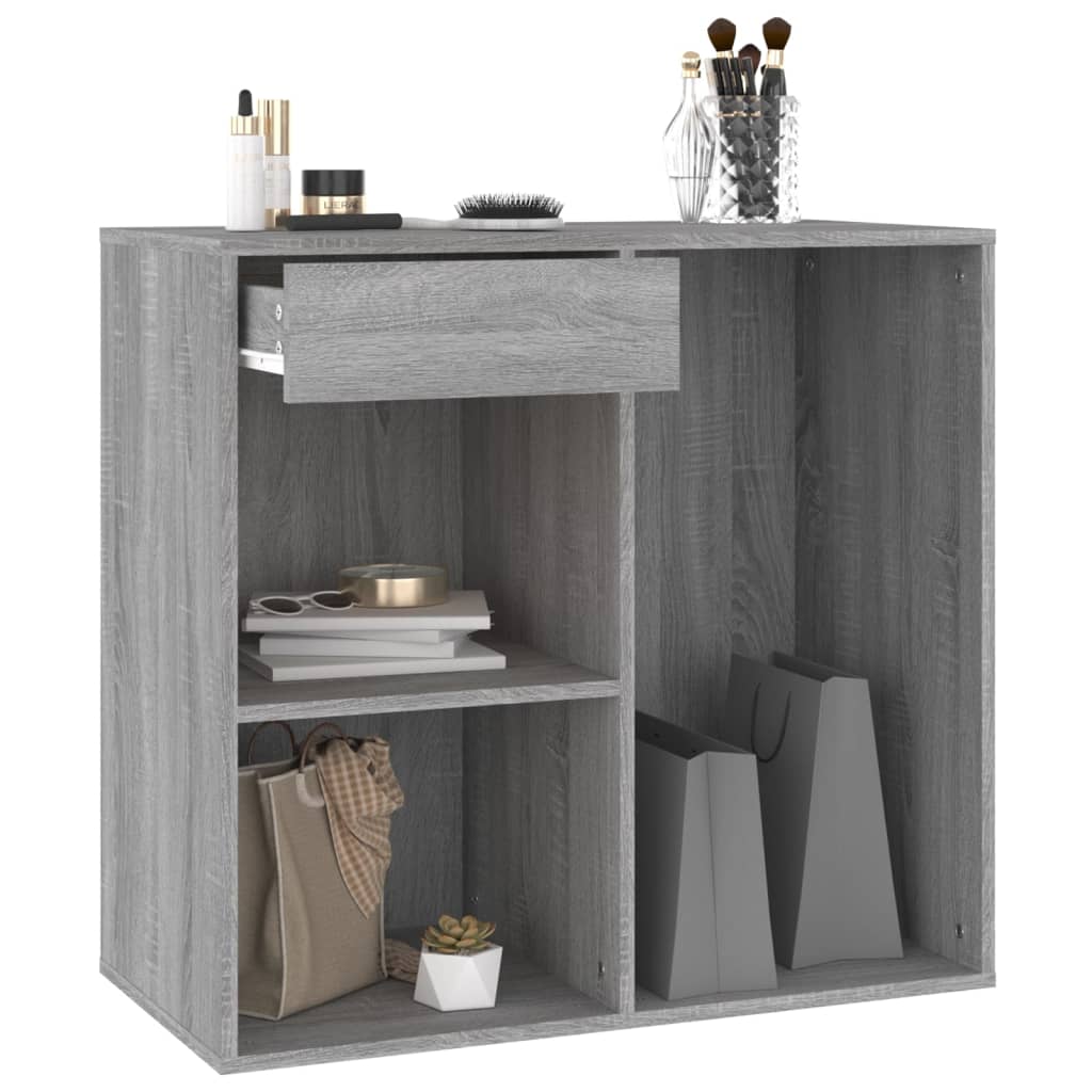badeværelsesskab 80x40x75 cm konstrueret træ grå sonoma-eg