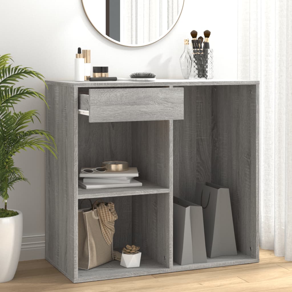 badeværelsesskab 80x40x75 cm konstrueret træ grå sonoma-eg