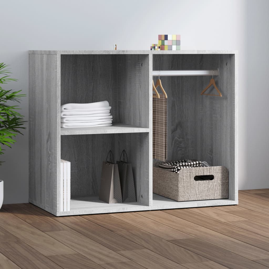 skab 80x40x65 cm konstrueret træ grå sonoma-eg