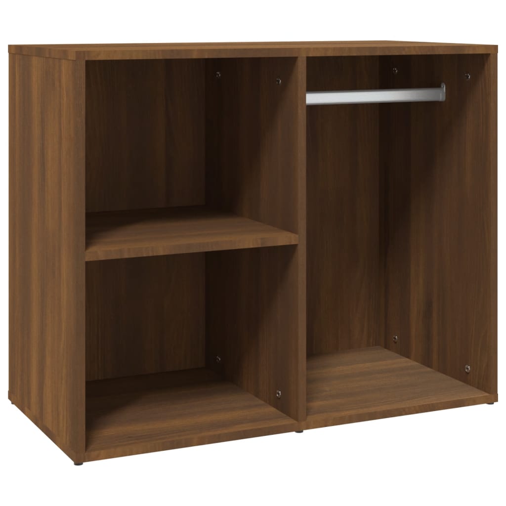 skab 80x40x65 cm konstrueret træ brun egetræ