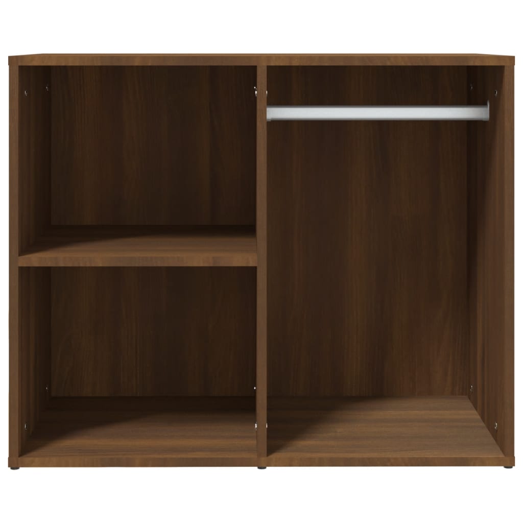 skab 80x40x65 cm konstrueret træ brun egetræ