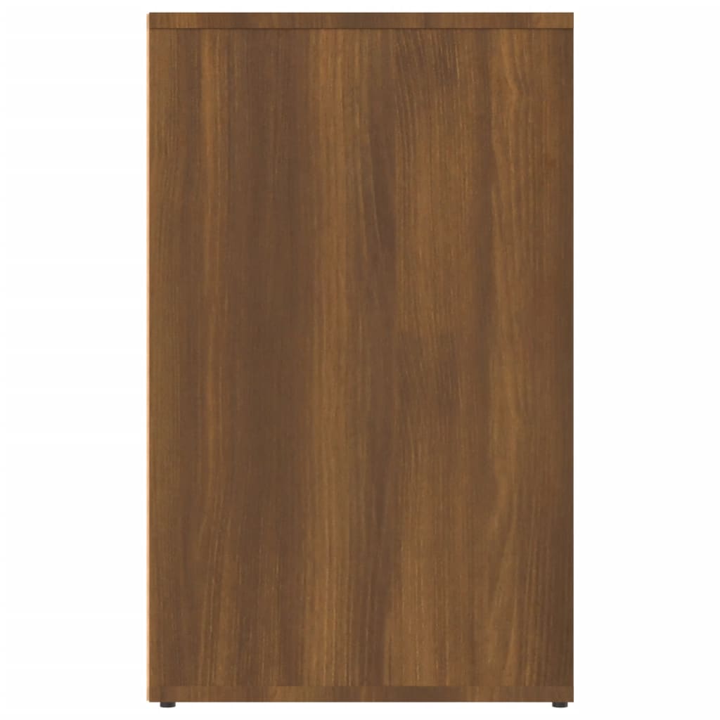 skab 80x40x65 cm konstrueret træ brun egetræ