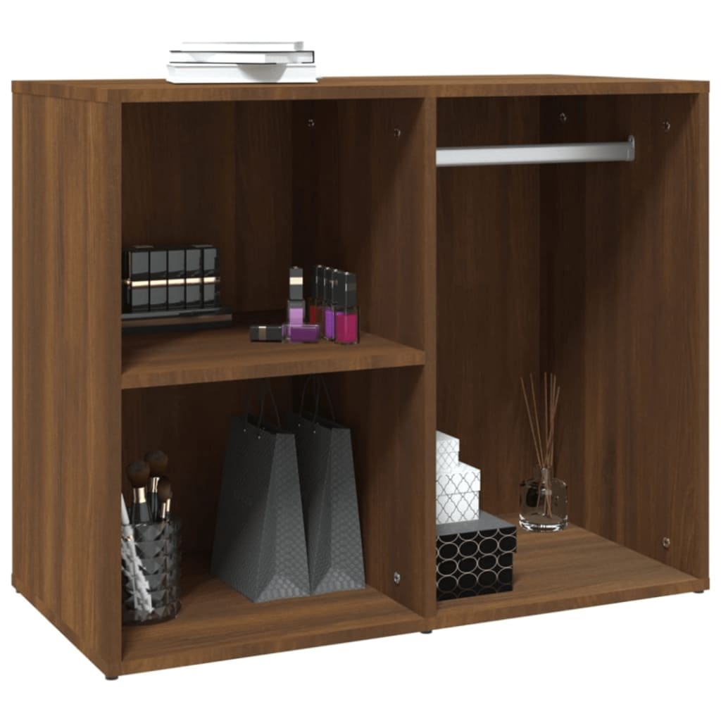 skab 80x40x65 cm konstrueret træ brun egetræ