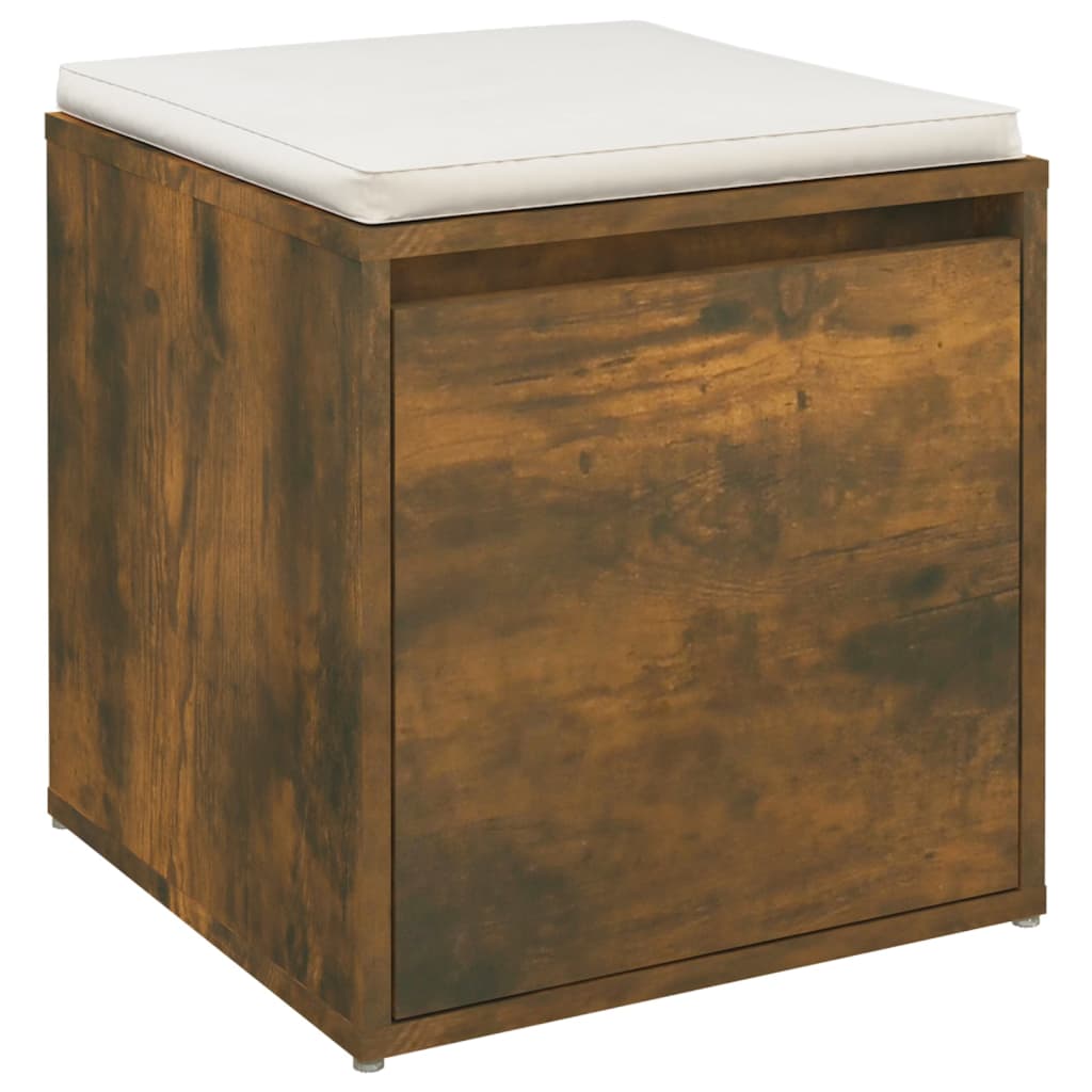 opbevaringsskab 40,5x40x40 cm konstrueret træ røget egetræ