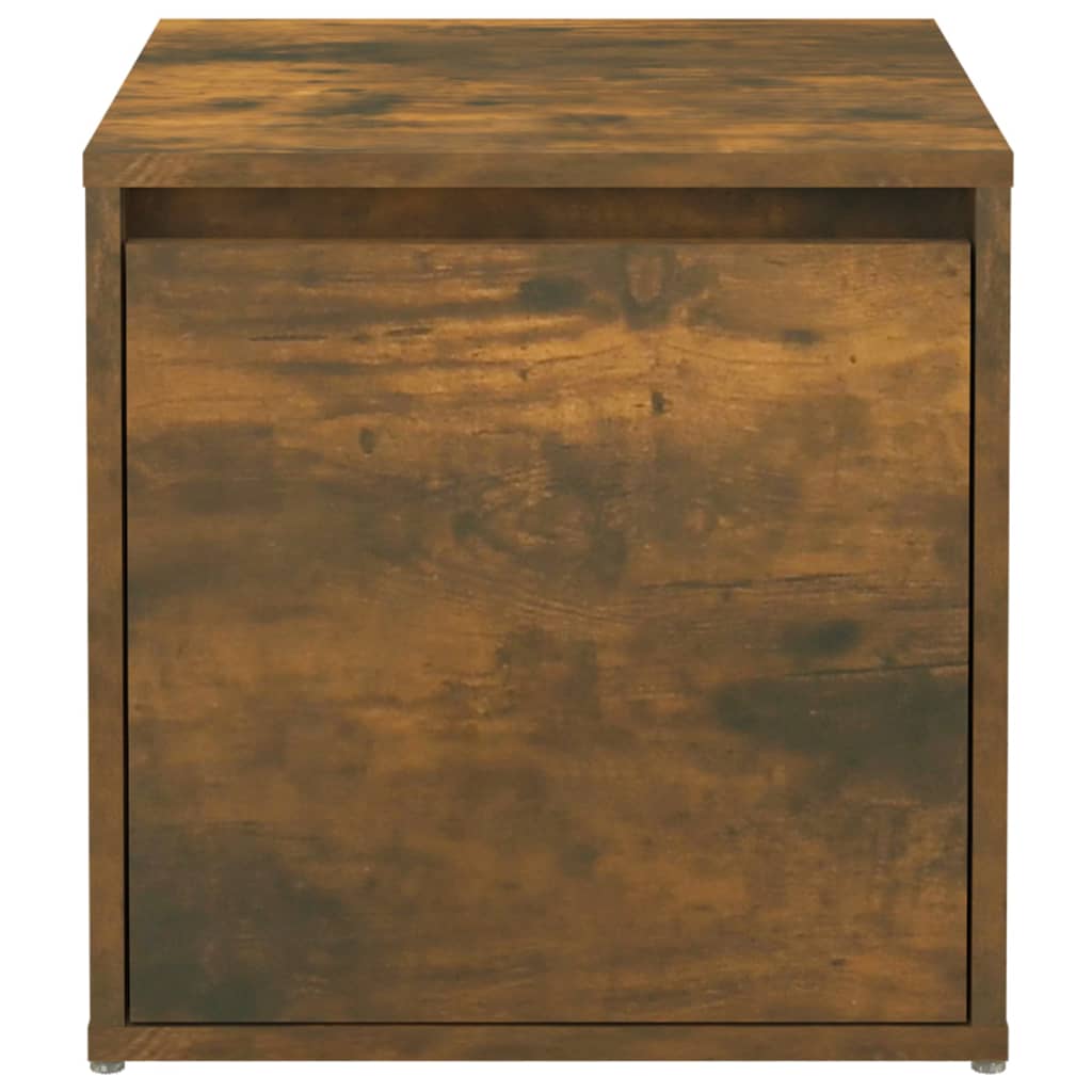 opbevaringsskab 40,5x40x40 cm konstrueret træ røget egetræ