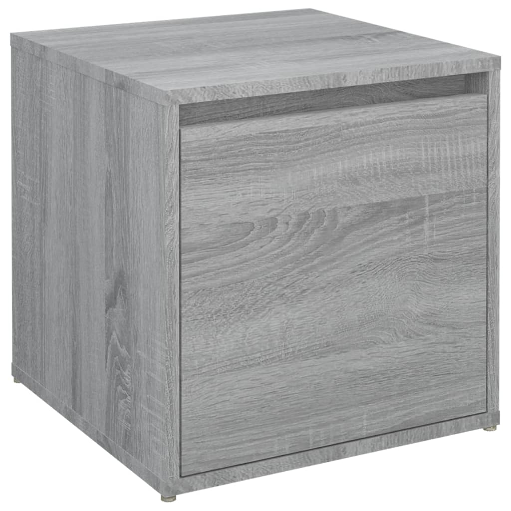 opbevaringsskab 40,5x40x40 cm konstrueret træ grå sonoma-eg