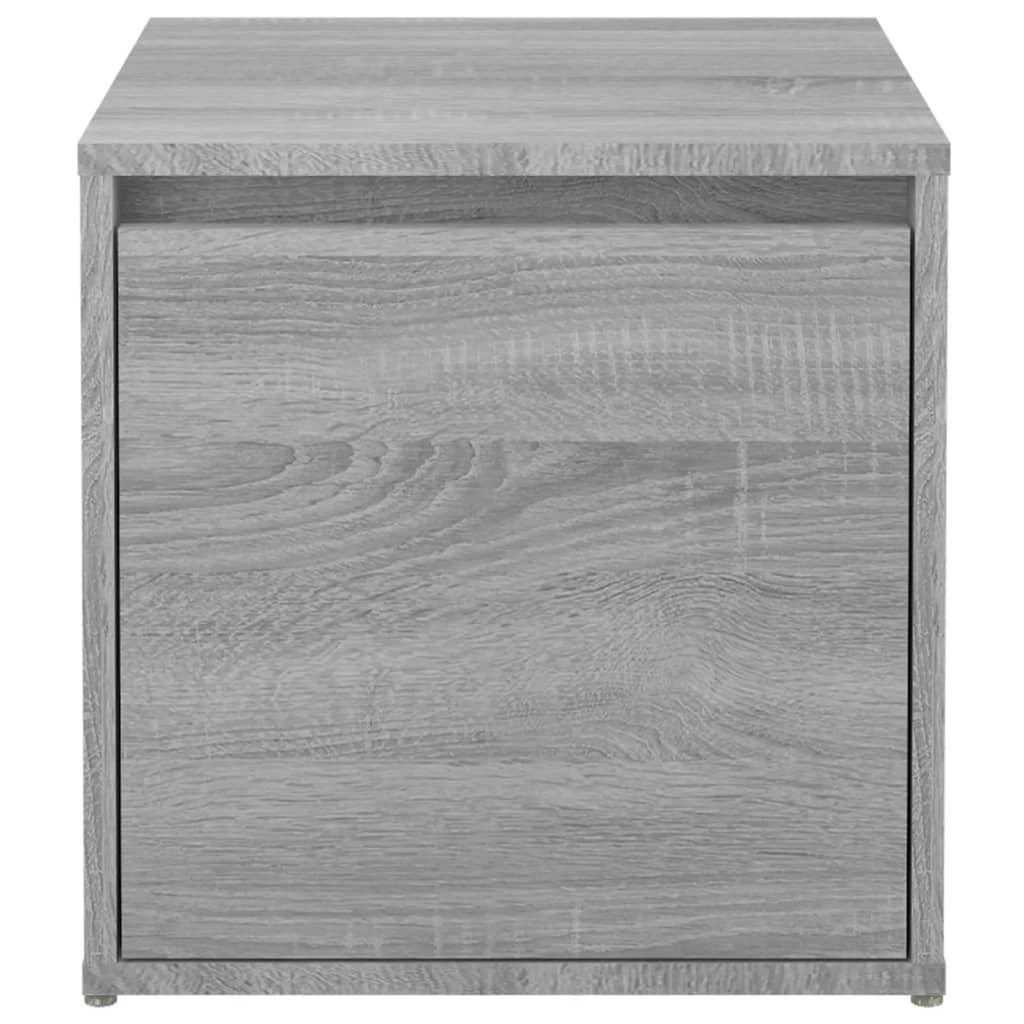 opbevaringsskab 40,5x40x40 cm konstrueret træ grå sonoma-eg