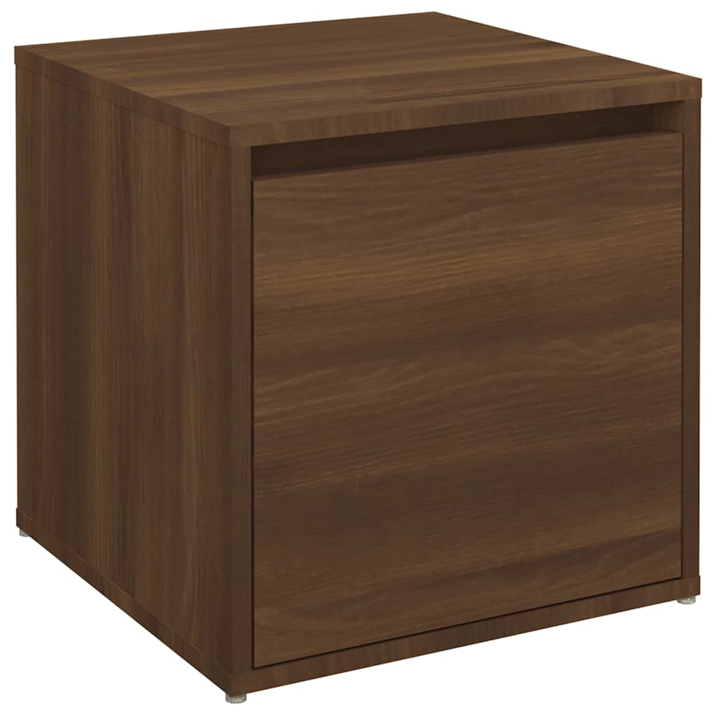 opbevaringsskab 40,5x40x40 cm konstrueret træ brunt egetræ