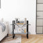 bogreol m. 2 hylder 80x30x70 cm konstrueret træ grå sonoma