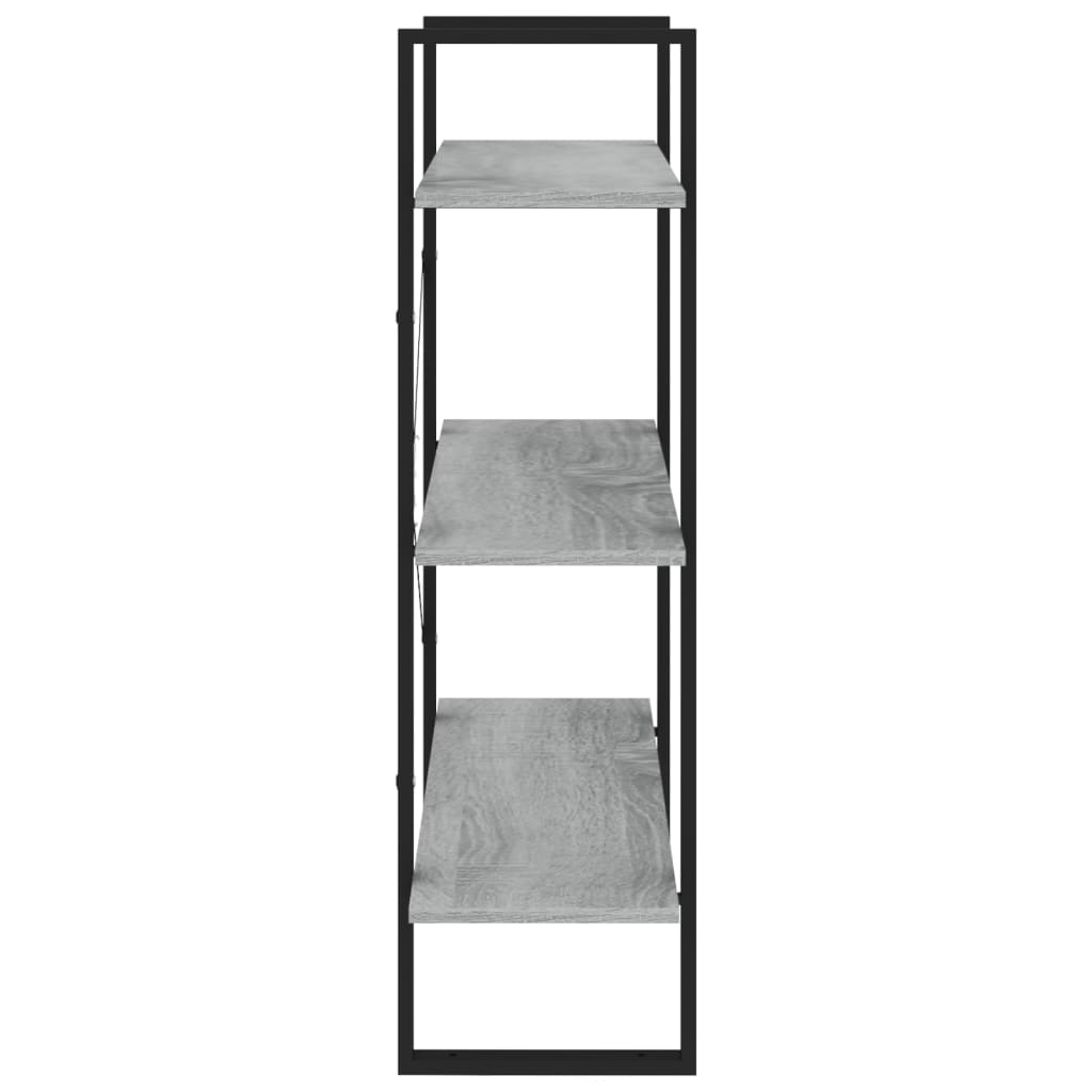 bogreol 80x30x105 cm konstrueret træ grå sonoma-eg